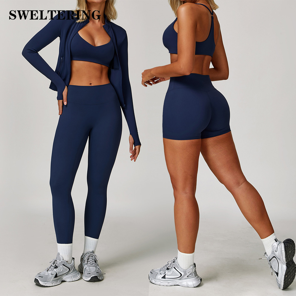 Home Gym Leg Press - 2/3-teiliges Sportbekleidungs-Set, nahtloses Yoga-Set, Sportkleidung, Yoga-Anzüge