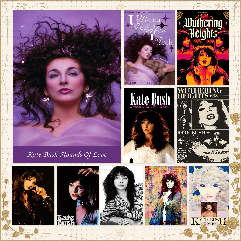 Home Gym Icon - Sängerin K-Kate Bush Kunst-Pop-Ikone Poster Wandkunst