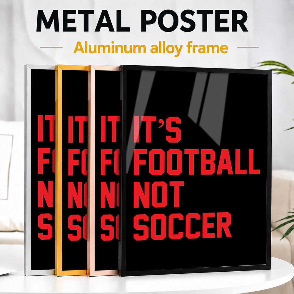 Home Gym Icon - Es ist Fußball, kein gerahmtes Aluminium-Metallposter,