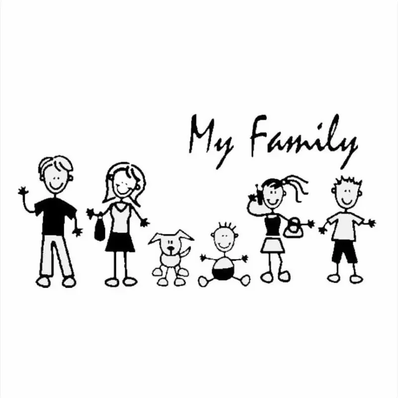 Weight Plate Bumper - Auto Aufkleber Familie Stick Figur Kind