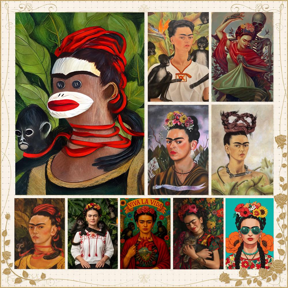 Home Gym Icon - Künstlerin F-Frida Kahlo Mexikanische Kunst-Ikone Poster