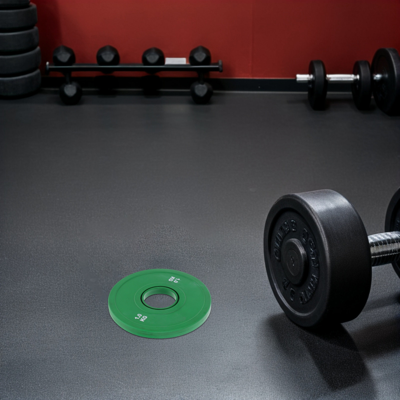 Weight Plate Bumper - Gummi-Hantelscheiben 1 kg, farbige Trainings-Bumper-Fraktionsscheiben, stabil,