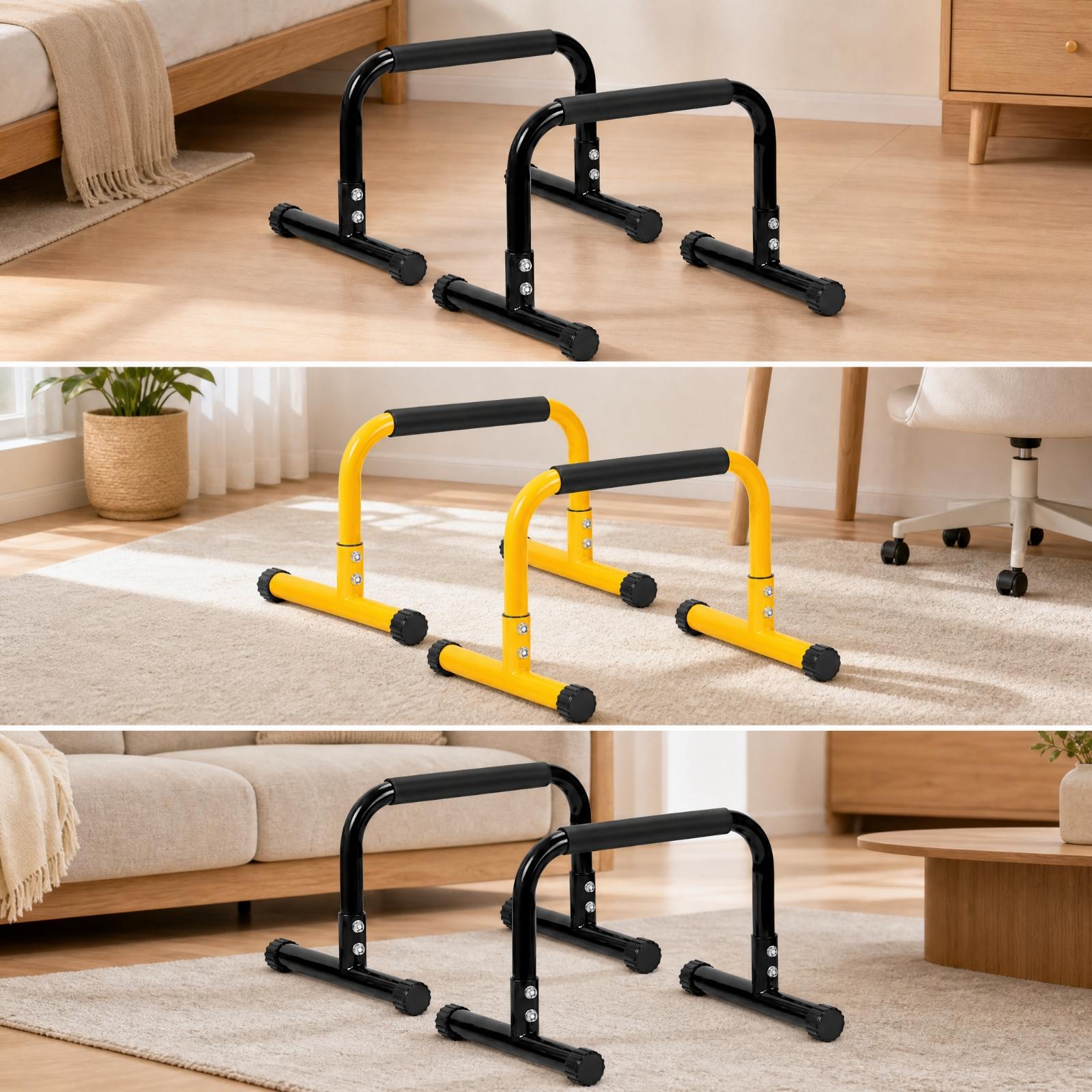 Push Up Stand Bar - 2 Stück höhenverstellbare Liegestützgriffe mit gepolstertem