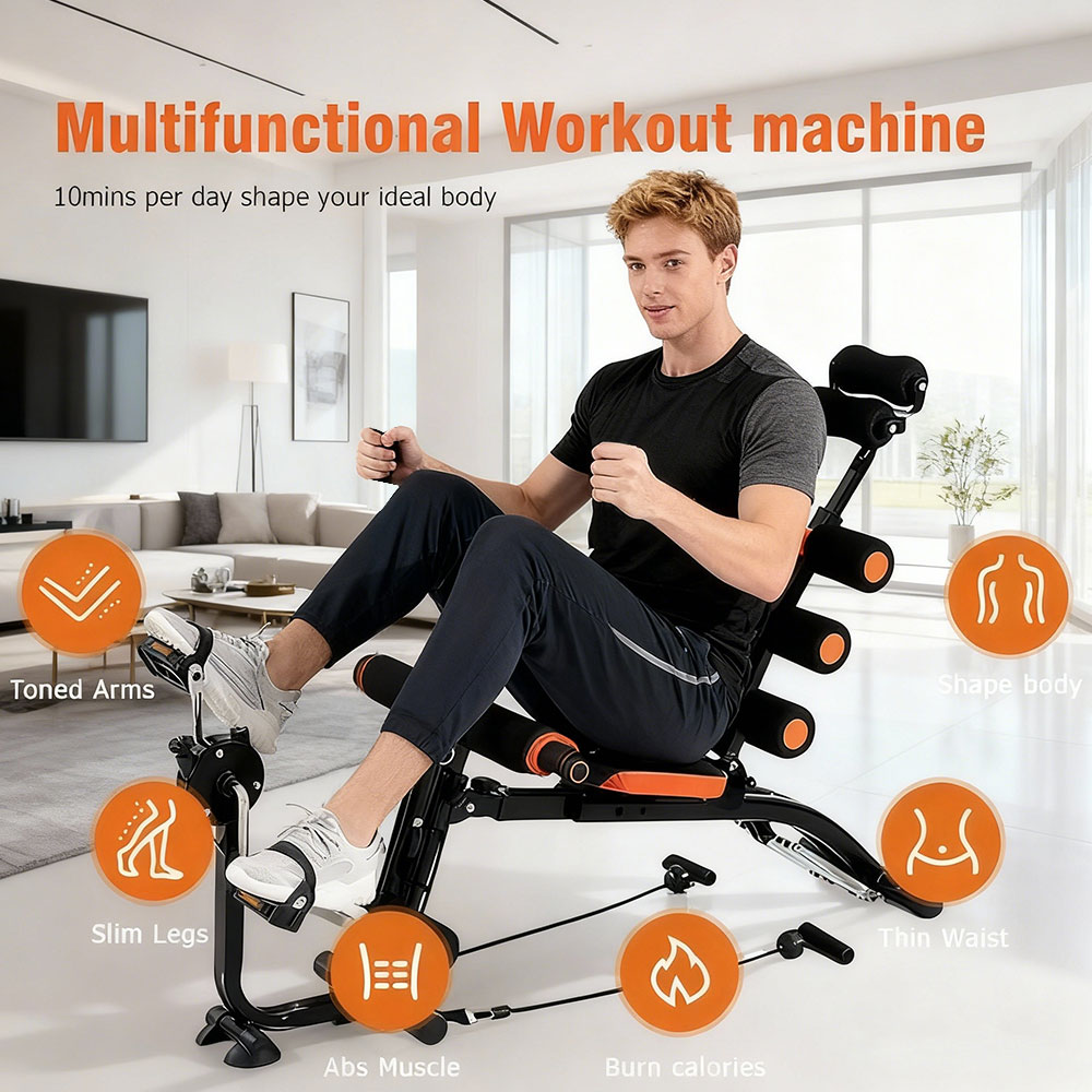 Leg Press Machine - Multifunktionales Segmentiertes Fitnessgerät mit Fußpedalen für