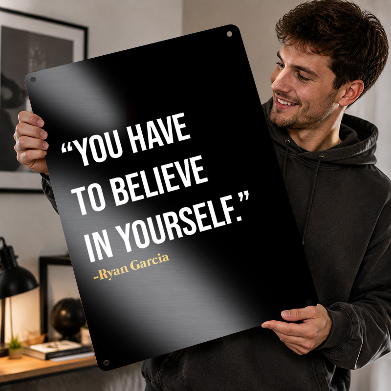 Ryan Garcia Aluminium-Poster P – Home Gym Icon Bewertung und Preis